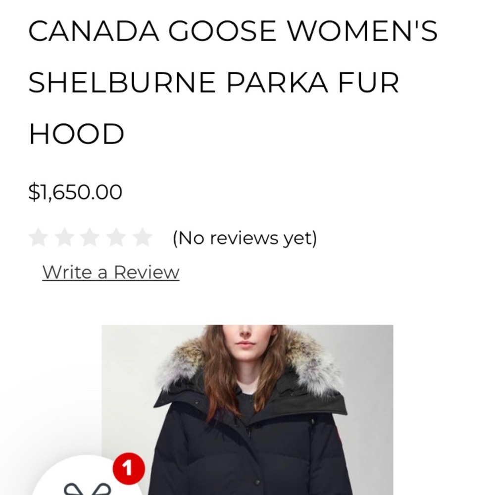 USED Canada goose size small black